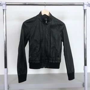 Forever 21 Black Faux Leather Zip Up Moto Jacket